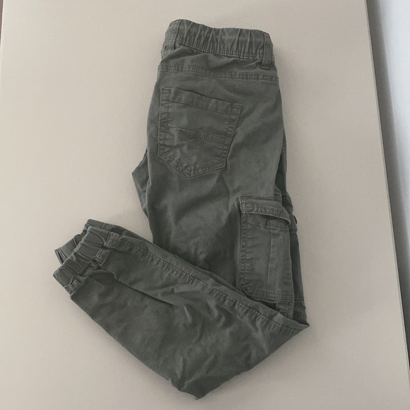 Army green cropped cargo jogger pants - Picture 2 of 4